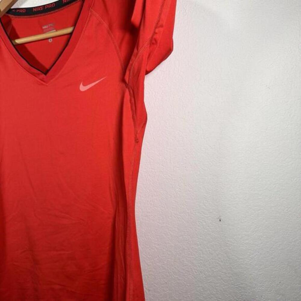 Nike Pro Dri-Fit Long Sleeve Shirt Women's Red Size Small - Picture 6 of 7